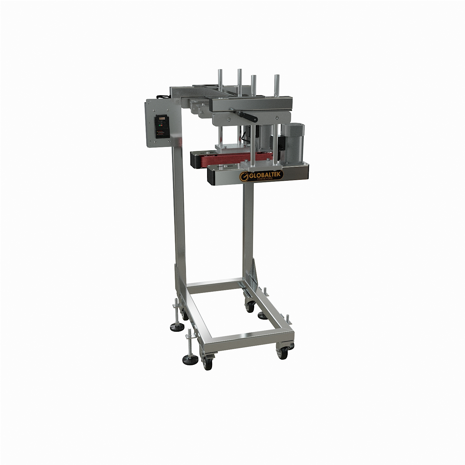 Product Image: GLOBALTEK® 12” Long Frame-Mounted Bottomless Transfer Conveyor ⚡