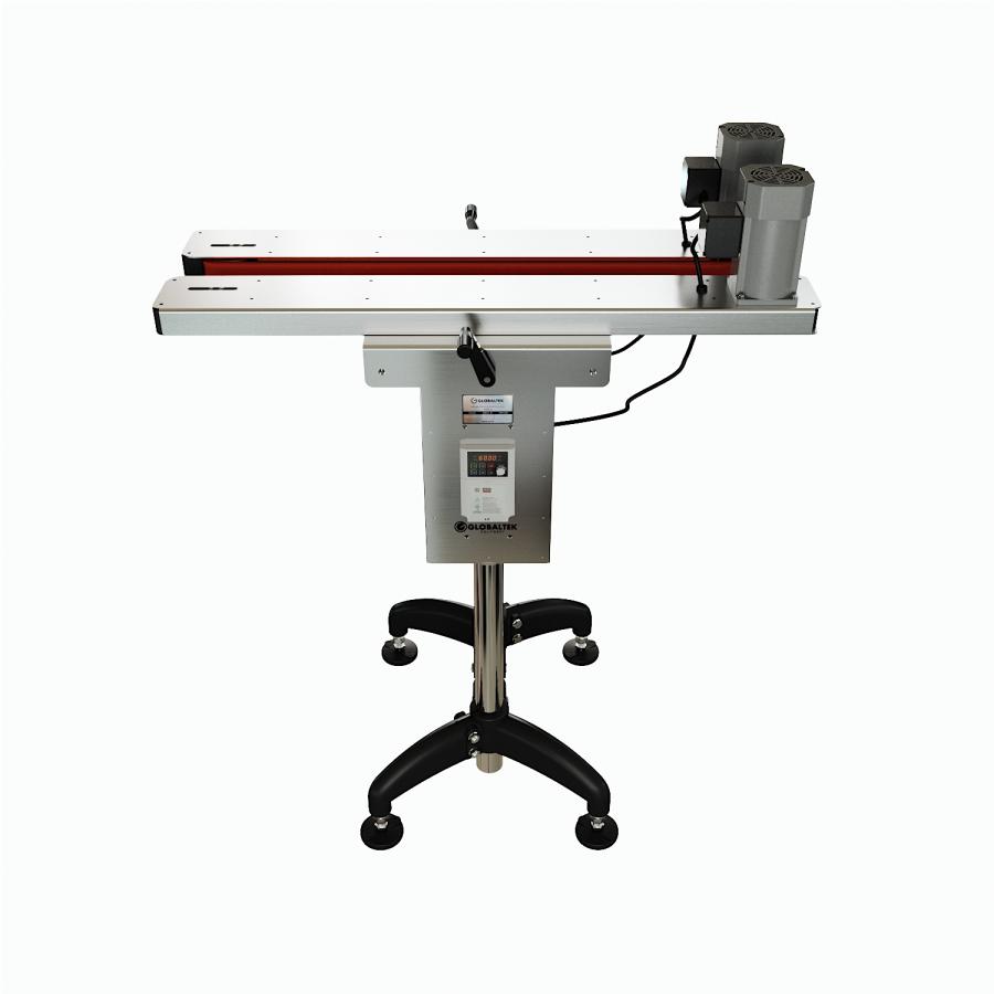 Globaltek Bottomless Conveyor Side Belt Transfer for Bottom Coder. Model TRA-37S